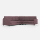 Divano Angolare 6 Posti 281x241x85 cm Karay in Tessuto Prugna