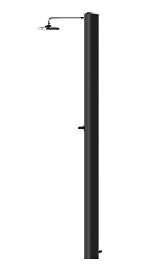sconto Doccia Solare da Giardino 28 L Soffione Eco Rain e Miscelatore Temporizzato Tevere TN Nero Opaco