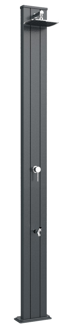 Doccia Solare da Esterno Giardino 30L Miscelatore e Lavapiedi Arkema Spring S Grigio Antracite sconto