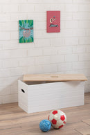 Cassapanca Baule in Legno 80x35x35 cm Panda Bianco