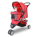 Passeggino per Cani Rosso 75x45x97 cm 