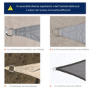 Tenda a Vela Ombreggiante Triangolare 4x4x4m in Poliestere Grigio