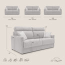 Divano Letto 2 Posti 156x102x97 cm in Tessuto Petrolio