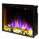 Camino Elettrico da Incasso 50,8x64,6x19,5 cm Effetto Fiamma 1500W Thomas Nero