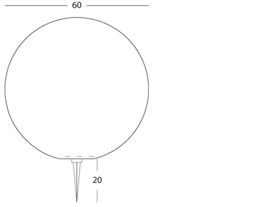 Lampada Sfera da Pavimento Diametro 60Mm Colore Bianco per Esterno Linea Lounge Livos
