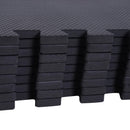 Tappeto Puzzle 32 Pezzi 63x6 cm in EVA Morbido Nero 
