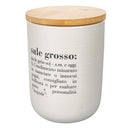 Barattolo Sale Grosso 750 ml in New Bone China VdE Tivoli 1996 Grigio Chiaro