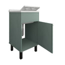 Mobile Lavatoio Smeraldo 45x50x85 cm con Vasca in PP Struttura in PVC Verde Scuro   