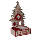 Albero espositore legno naturale c/24 decorazioni sfera cm 18x12xh32