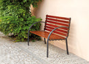 Panca da Giardino in Legno e Metallo 122x67x72cm Vorghini Piccadilly