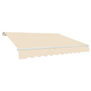 Tenda da Sole Barra Quadra 200x300 cm Tessuto in Poliestere Beige Unito