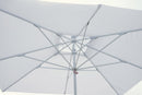 Ombrellone da Giardino 4x4 m Palo Ø60 mm Telo in Polietilene Bianco