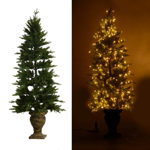 Albero di Natale Luminoso 600 LED H195cm Verde prezzo