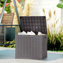 Baule da Giardino 56x41x50 cm con Maniglie Contenitore Porta Attrezzi Impermeabile in PP Marrone      
