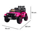 Macchina Elettrica per Bambini Fuoristrada Adventure 12V con Telecomando Fucsia