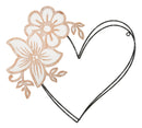 Pannello Legno Heart 50x2x45 cm in Ferro e MDF Marrone e Nero      