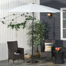 Base per Ombrellone  da 14kg con Effetto Rattan  Ø48x34 cm in Cemento e Plastica Bronzo