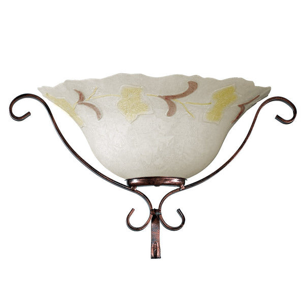 Applique 1xE27 Ganci Marrone Vetro Screpolato Ambra-Verde E-Energy Ambra online