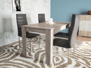 Tavolo Pepper 160x80x75 h cm in Truciolare bilaminato Rovere grigio