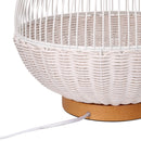 Lampada in rattan bianco con attacco cm Ø30,5xh29,5