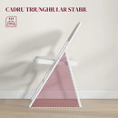 Set 2 Sedie Pieghevoli 45x46x78 cm Imbottite in Finta Pelle PU e Metallo Bianco   