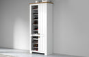 Scarpiera 4 Ante 84x42x200 cm Figo 4A Bianco Opaco/Rovere Wotan  