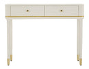 Console Camille Bianca 101x37x78 cm in Pino e MDF e Ferro      