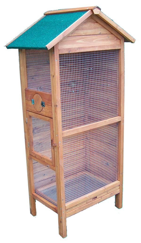 sconto Voliera da Esterno 77x55x158 cm in  Legno Naturale