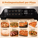 Forno per Pizza Elettrico da Interno 46x49,7x28 cm con 8 Programmi Preimpostati 430°C Timer e Pietra in Ceramica per Pizza da 30,5 cm 2200 W      