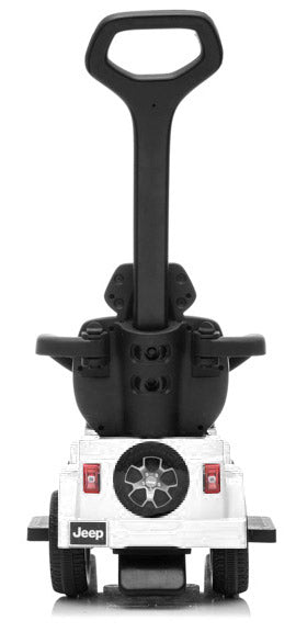 Macchina a Spinta per Bambini con Parasole con Licenza Jeep Rubicon Bianca