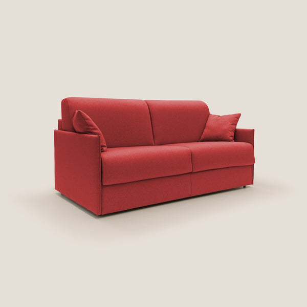 acquista Divano Letto 2 Posti 169x90x96 cm in Tessuto Rosso