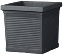 Vaso 35x35x34,6 cm in Polietilene Quadro Millerighe 35 Antracite