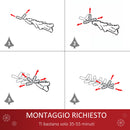 Albero di Natale Artificiale 180 cm 930 Rami Addobbato Bianco 