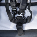 Rimorchio Bicicletta per Bambini e Passeggino 2 in 1 con Cintura Tasche e Bandierina Blu   