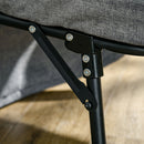 Pouf Letto Pieghevole Multiuso 4 in 1 con Schienale Reclinabile a 5 Livelli Grigio