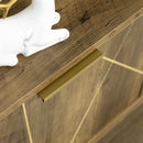 Mobile TV 150x39x50,8 cm Max 55” in Legno e Acciaio Legno e Oro