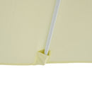 Ombrellone da Giardino 248x248x250 cm in Alluminio Metallo e Poliestere Bianco Beige -9