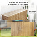 Armadio Porta Attrezzi da Esterno 110x50x85 cm con 2 Ante e Ripiani in Legno   