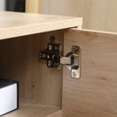 Mobile TV max 60" con 4 Ripiani e Armadietto a 2 Livelli 140x40x55,3 cm in MDF e  Acciaio