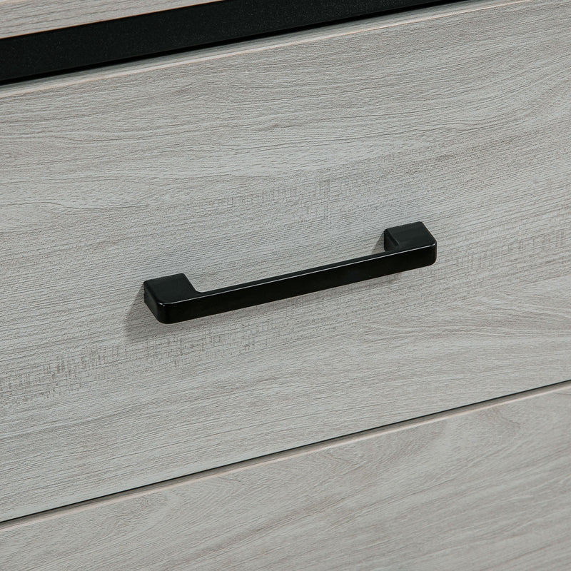 Cassettiera 3 Cassetti 80x48x78 cm in Legno e Acciaio Grigio Chiaro