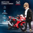 Moto Elettrica per Bambini con Licenza Honda CBR 1000RR 6V Velocità 3km/h Rosso  