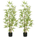 Set 2 Piante Artificiali di Bambù da 120 cm in PEVA con Vasi in PP   