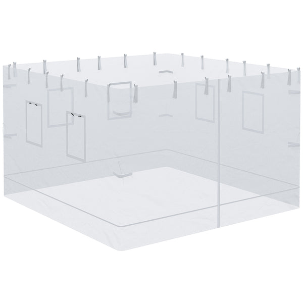prezzo Pareti per Gazebo 3 Pezzi 300x195 cm in Rete di Nylon Bianco