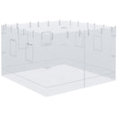 Pareti per Gazebo 3 Pezzi 300x195 cm in Rete di Nylon Bianco