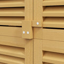 Casetta Box da Giardino 87x46,5x160 cm con Ante a persiana in Legno 