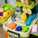 Supermercato Giocattolo per Bambini 52x29x61 cm con Cassa e Accessori Verde e Arancione