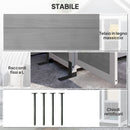 Set 2 Armadi Porta Attrezzi da Esterno Porte con Blocco in Legno di Abete Grigio Chiaro   