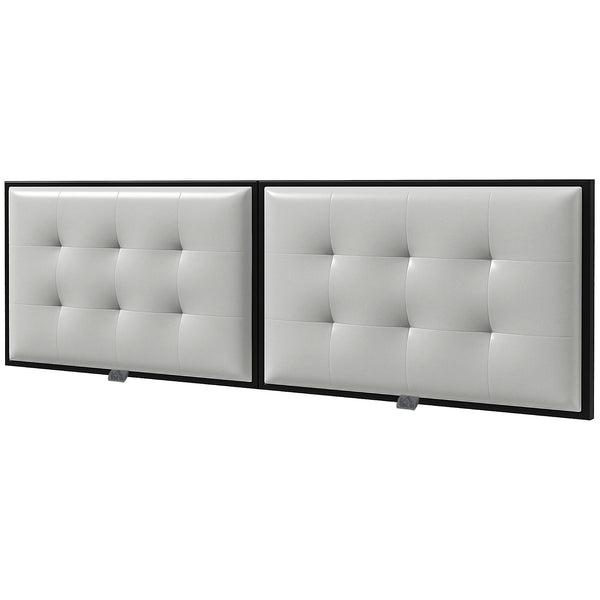 Testiera Letto Matrimoniale in Microfibra Imbottita Trapuntata a Bottoni per Letti da 180cm  Grigio Chiaro online