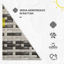 Sedia da Giardino 64x80x90 cm in Rattan e Acciaio Grigio