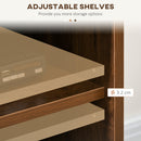 Mobile TV Fino a 65"" 2 Ante 2 Ripiani Aperti 150x40x56 cm in Legno Truciolare Marrone